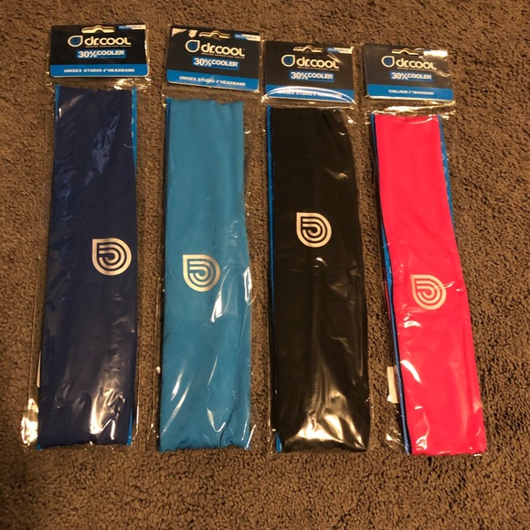 dr cool Accessories - Lot Of 4 Dr. Cool  Unisex Headbands Workout Sports